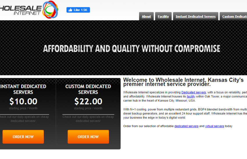 WholeSale Internet Review- The Best and Cheap Dedicated Server Hosting