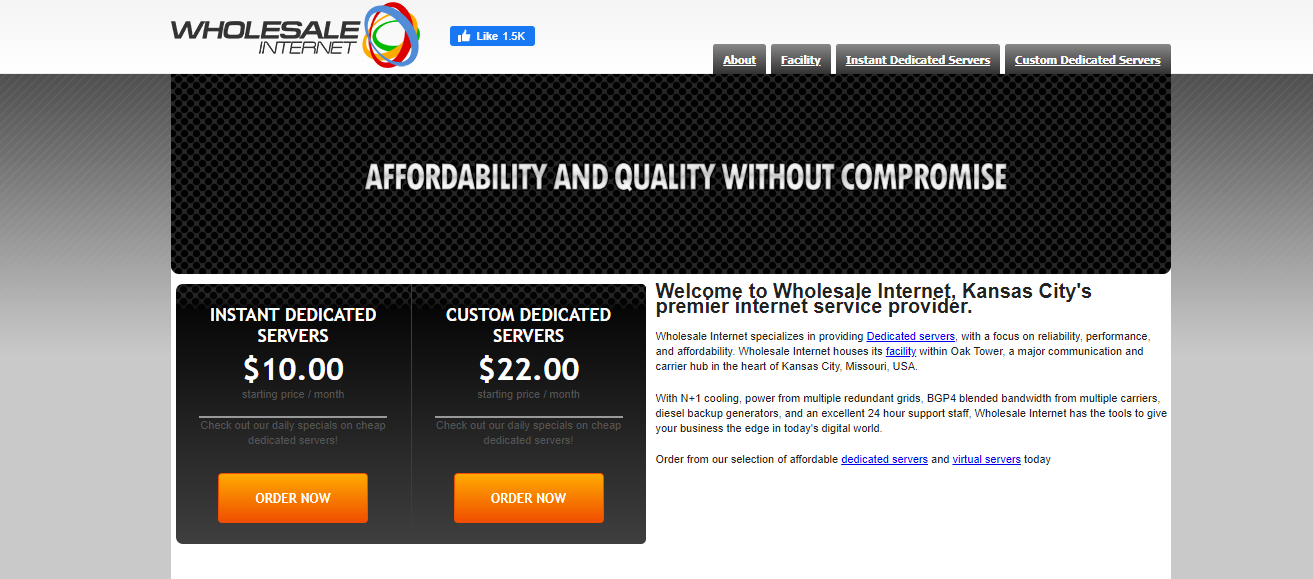 WholeSale Internet Review- The Best and Cheap Dedicated Server Hosting